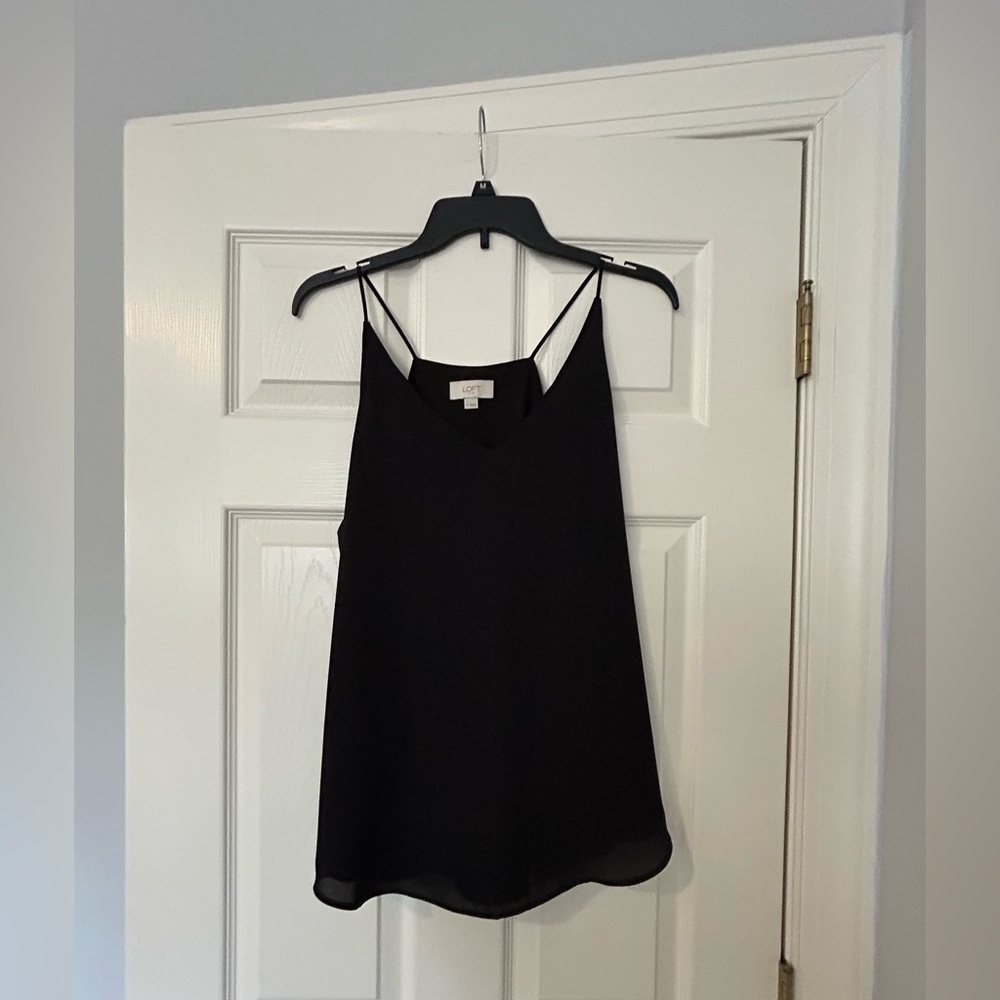 LOFT Black V-Neck Spaghetti Strap Cami